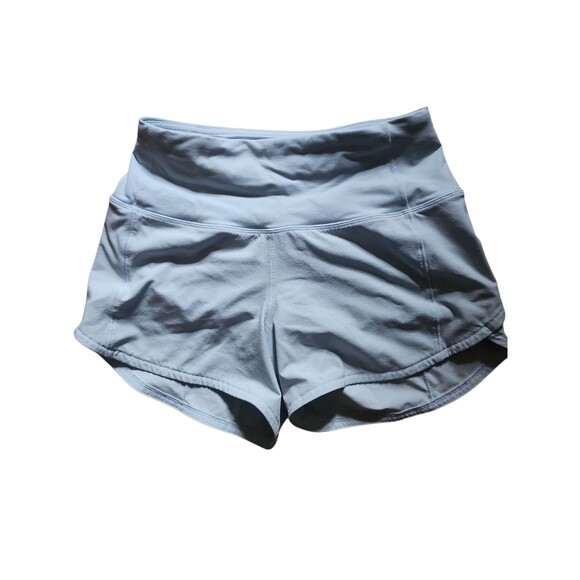 Lululemon Speed Up High Rise Shorts Womens Size 0 Light Blue Fitness Running Gym - Picture 1 of 10
